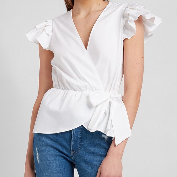 Express Ruffle Peplum Top - Picture 5 of 8